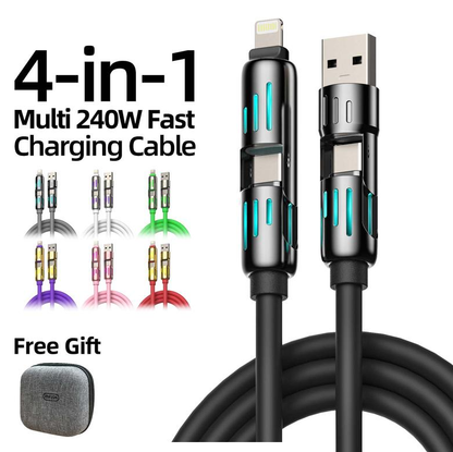 🔥Limited Time Buy 1 Get 1 Free⚡ 4-in-1 Multi 240W Fast Charging Cable⚡