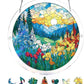 ☀️Acrylic Jigsaw Puzzle Suncatcher – 80-Piece DIY Window Hanging Decoration with Rainbow Light Effect
