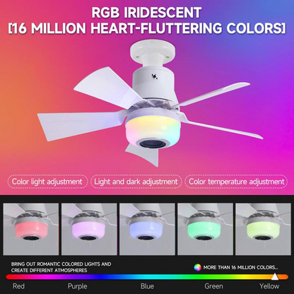 ✨🍃Smart Ceiling Fan with Light, RGB & Bluetooth Speaker