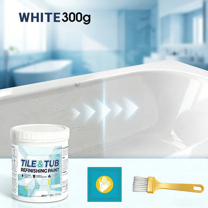 Tile & Tub Refinishing Paint Kit – Waterproof, Scratch-Resistant DIY Renovation Paint for Bathroom & Kitchen