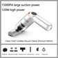 🚗💨 Cordless car vacuum – 10000Pa suction, lightweight, long battery life!