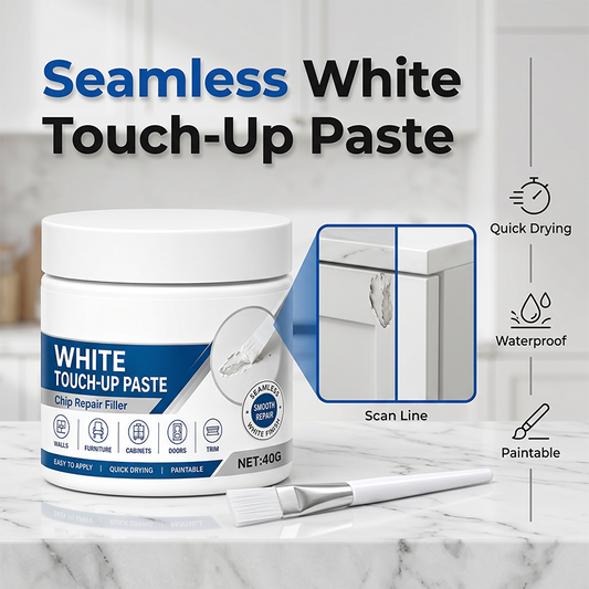 White Furniture Touch-Up Paste with Brush