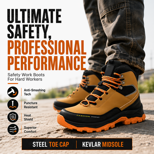 🎉 2026 Sale — Over 50000 Sold!💞 Steel Toe Puncture‑Resistant Safety Shoes‑Protective 🥾