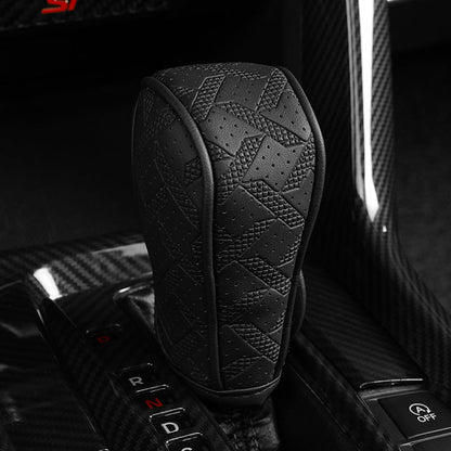 ⏳Time-Limited Special⏰Breathable Gear Shift Knob Cover – Laser-Perforated Leather, Cool & Dry Grip! ✨