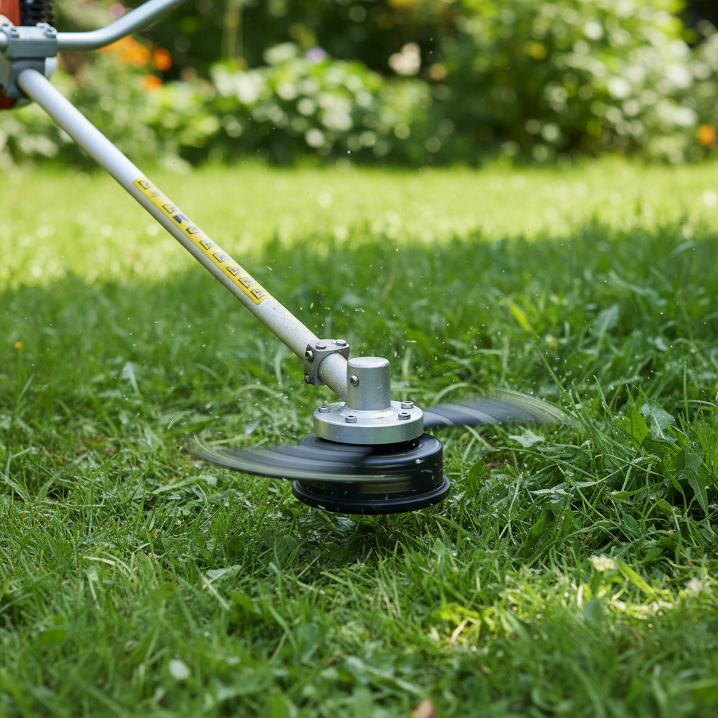 Trimmer Head In Use